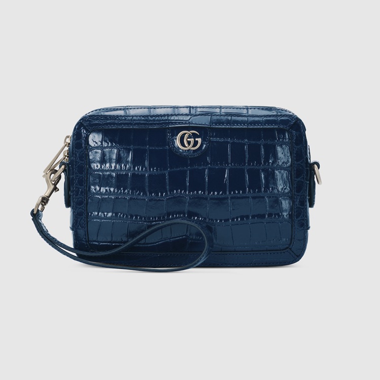 710861.EAAIM.4157.008.056.0000.Light Crocodile shoulder bag with Double G